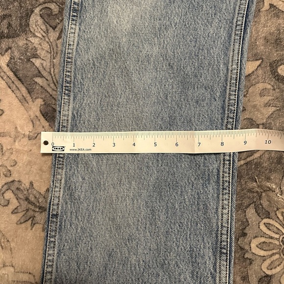 Anine Bing x Helena Christensen Light Blue Acid Wash Straight Leg Kat Jeans 25 - Picture 13 of 13